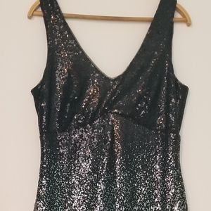 Black Sequin Gown